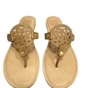 DV by Dolce Vita Women's Brown Sandals with Gold Accents